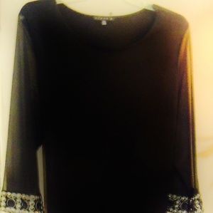 Stunning 3x black embellished dress